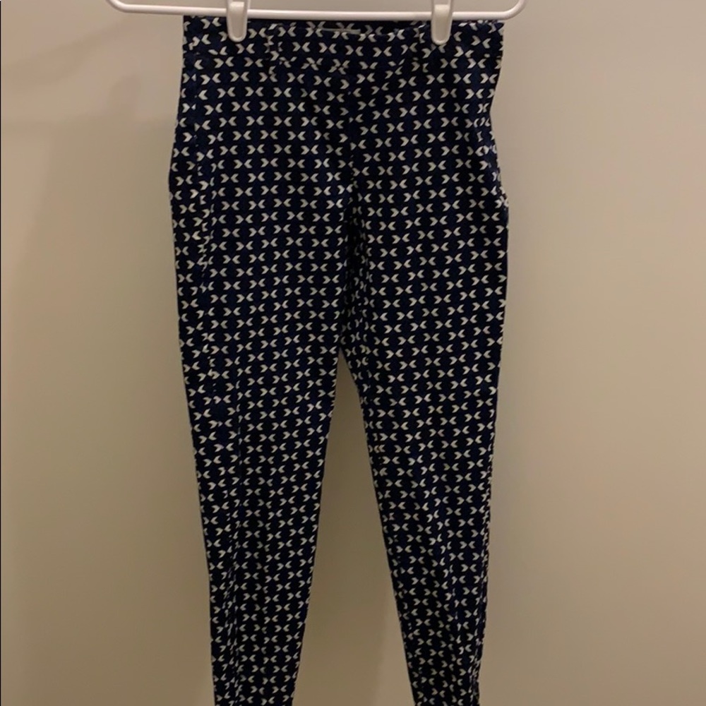 H&M Pants - navy pattern